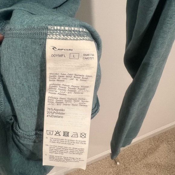 Rip Curl Vaporcool Crew Sweater - Mineral Blue Marle / SIZE L - Picture 6 of 6
